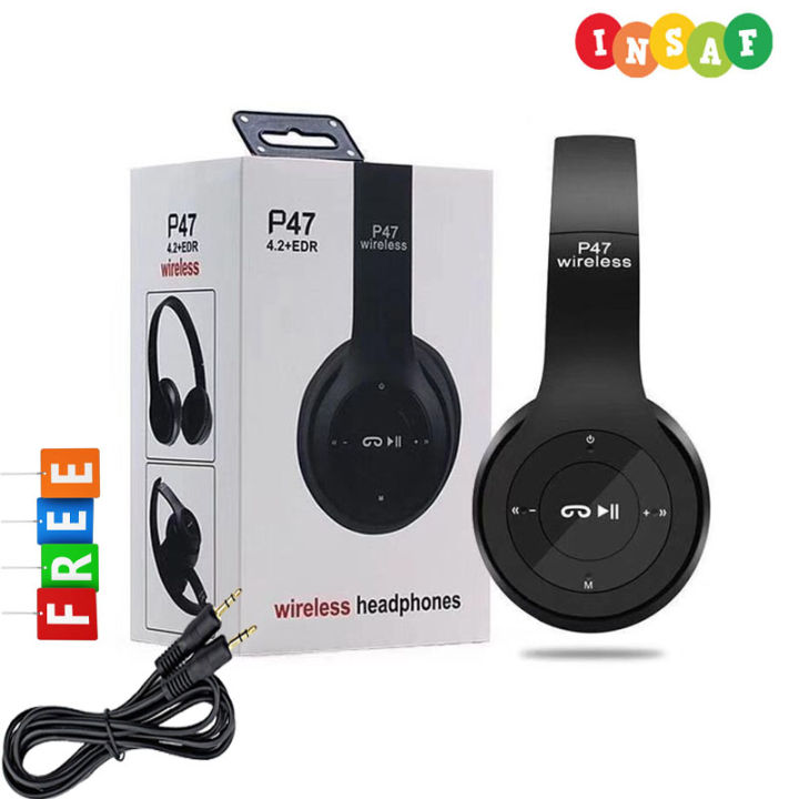 P47%20-%20Wireless%20Bluetooth%20Headphone%20V5.0%20with%20SD%20Card%20Slot%20(Free%20Audio/AUX%20Cable)%20-%20Headphone%20-%20Image%206