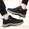 Winter men's cotton shoes for middle-aged and elderly people with fleece thickened warm walking shoes outdoor hiking shoes for men and women. 