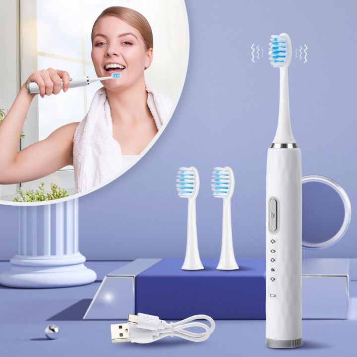WEASTI Intelligent Sonic Vibration Electric Toothbrush Soft Dental Scaler Remove Yellow Teeth Tartar Fresh Breath Waterproof