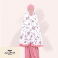 Kids Floral Print HIjab & Skirt set - Malaysian Prayer Hijab with Skirt for Muslim Girls - Instant Ready Hijab - Namajer Hijab - Hijab Collection - Two Pieces Prayer Set - Ages 8 to 12. 