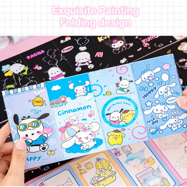 Anime%20Sanrio%20Figure%20Scratch%20Painting%20Card%20Hello%20Kitty%20Melody%20Cinnamoroll%20Kuromi%20Drawing%20Graffiti%20Toy%20Kids%20Early%20Learning%20Gift%20-%20Image%204