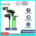 Plextone G25 Dual Variable Sound Cell Gaming 3.5mm In-Ear Wired Earphone. 
