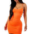 Spaghetti Strap Mini Dress Summer Women Bodycon Club Party Dresses Female Camisole Solid Black White Sheath Sundress. 