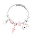 Sanrio Hello Kitty Bracelet Fashion Trendy Girl Y2K Bangles KT Cat Crystal Beads Hand Chains For Women Wedding Jewerly.