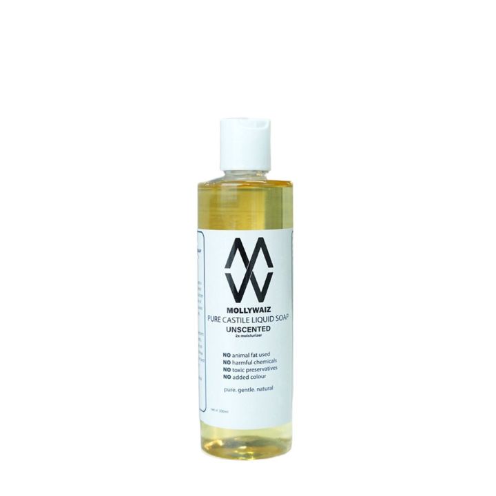 Body Wash and Face Wash Pure Castile Liquid Soap UNSCENTED 300ML