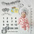 Newborn Baby Monthly Growth Milestone Blanket Photography Props Background Cloth DIY Infant Photo Accessories Fotografia.