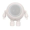 Portable Bluetooth Speaker Robot Shape Bluetooth 5.0 1000mAh Built in Mic Mini Wireless Speaker for Home Outdoor Party White. 