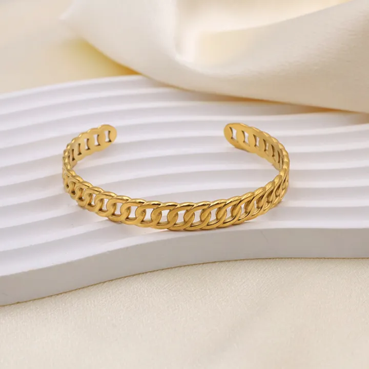 Cross-border%20foreign%20trade%20hollow%20rings%20interlocking%20non-fading%20fashion%20retro%20gold%20girls%20girlfriend%20bracelets%20jewelry%20wholesale%20-%20Image%202