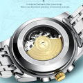 Tevise Full Steel Mens Watches Fashion Top Brand Luxury Business Tourbillon Automatic Mechanical Watch Men Waterproof Watch.