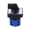 2X 8 Terminals 5 Positions Master Control Rotary Cam Switch 20A Black+Blue. 