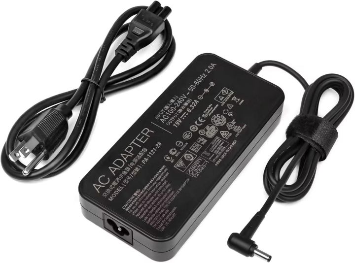120W 19V 6.32A Laptop Charger Fit for PA-1121-28 A15-120P1A ADP-120RH B ASUS ROG GL502VT GL502V FX504 GL752VW GL551JW GL552VW FX53VD N56J N56VM N56VZ N750 ASUS VivoBook Pro Power Supply Adapter