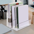 1 Piece File Holder 3 Sections Vertical Desktop Organizer Transparent Acrylic for Documents Letter Book. 