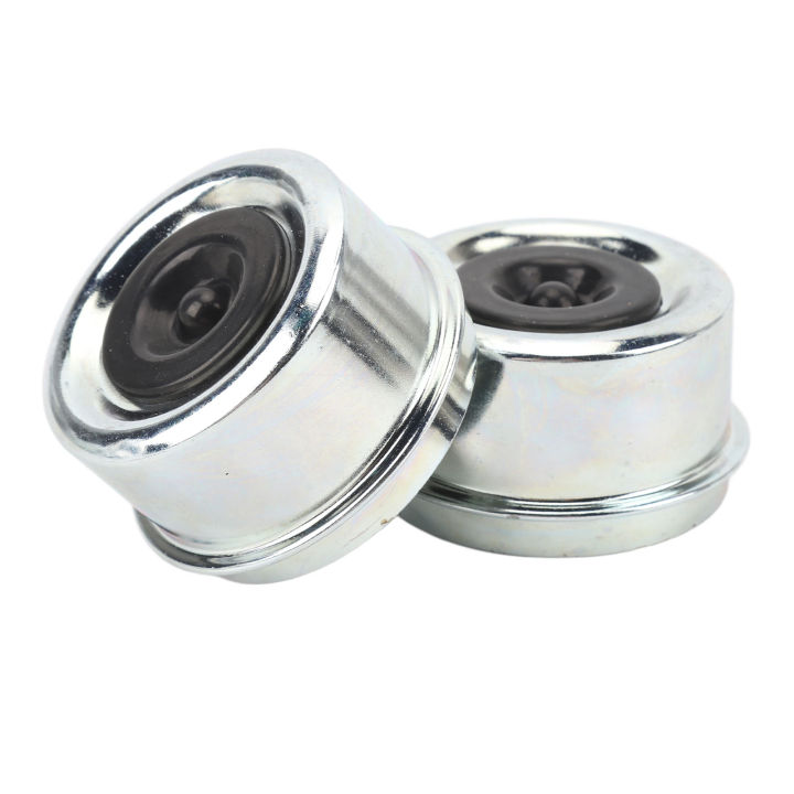 Trailer Axle Dust Cap Erosion Resistance Trailer Hub Grease Cap Easy To Install 2.44in OD with Rubber Plugs for Boat Trailer 5200-6000 Lb Axles