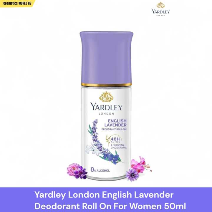 Yardley London English Lavender Deodorant Roll On, 50 ml