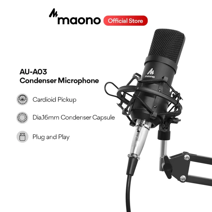 MAONO%20AU-A03%20Podcast%20Studio%20Condenser%20Microphone%20with%20Boom%20Arm%20Kit%20For%20Youtube%20Record%20Vlog%20Livestream%20Gaming%20-%20Image%206