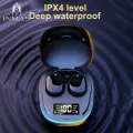 Slway [Lowest price] INMAS Wireless Bluetooth Headset Sports LED Display Earbuds Noise Reduction Fone Bluetooth Earphones Wireless Headphones. 