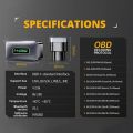 FNIRSI FD10 Car Fault Detector, OBD2 Scanner, Code Reader Clear Error Diagnostic Tool, Bluetooth V5.1, Support 9 OBD2 Protocols, for iOS & Android. 