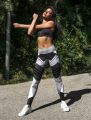 Women Quick Dry Sport Fitness Leggins Geometric Printed Sports Pants Yoga Pants Leggings Slim Tights Trousers For Women S-XXXL.