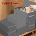 7-Grid Foldable Clothes Organizer Waterproof Storage Box. 