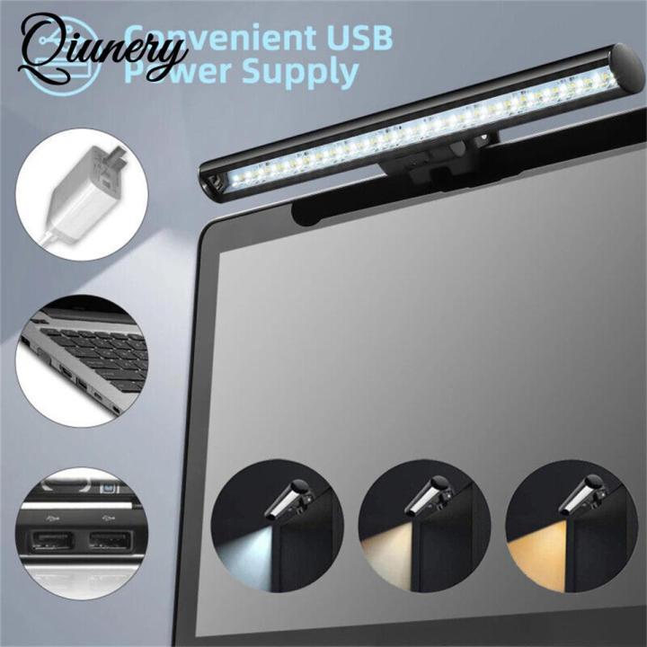 Computer Monitor Screen Clamping Light 10 Brightness Levels 3 Colors Led Desk Lamp For Bar Home Office