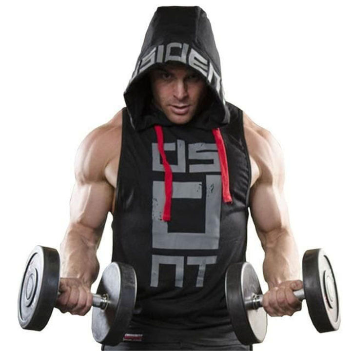 Cotton%20Sleeveless%20T%20Shirt%20for%20Men%20-%20Black%20-%20Image%202