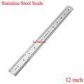 Stainless Steel Ruler/Scale - 30cm / 12 inch - 1pc. 