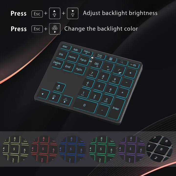 BOW%202.4G%20+%20Bluetooth%20Numeric%20Keypad%20Wireless%20Rechargeable%20Numpad%20Keyboard%20for%20iPad%20Laptop%20Wired%20Number%20Keyboard%20-%20Image%203