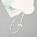Bow Crystal Beaded Mobile Phone Chain Lanyard Jewelry Accessories Simple Non-slip Wristband Cellphone Case Rope for Women Gifts.