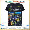 Yamaha Monster Energy MotoGP Jersey 2024/25 – VR46 Valentino Rossi Edition – Short Sleeve Racing T‑Shirt – Black Fan Wear. 