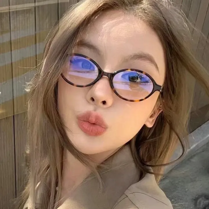 Enacolor%20Retro%20Leopard%20Print%20Ellipse%20Frame%20Glasses,%20Myopia%200-400%20Fashion%20Glasses,%20Women%20Small%20Face%20Anti-blue%20Light%20Glasses,%20Computer%20Anti-radiation%20Glasses,Unisex%20Comfort%20-%20Image%202