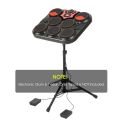 Tabletop Electronic Drum USB/Battery Powered 7 Pads Portable Drum Set - black. 