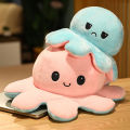 Niko Reversible Flip Octopus Stuffed Toy Plush Toddler Toys Double-sided Color Octopus Stuffed Doll.
