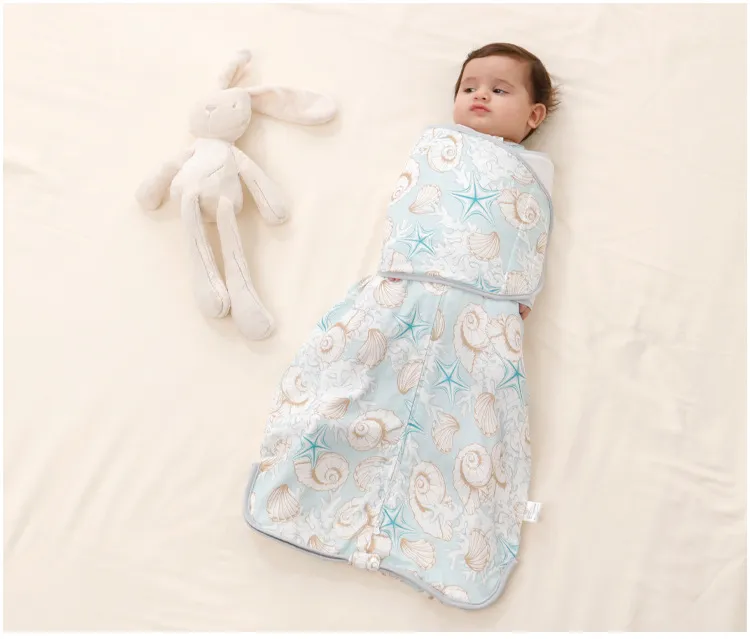 Baby Sleeping Bag Baby Wrap Swaddle Sleeping Bag Four Layers Gauze