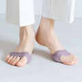 1/5Pair Invisibility Color Five Toes Forefoot Pad Women Nylon High Heels Orthotics Relieve Leg Pain Absorbs Shock Socks Toe Pad Half Insoles.