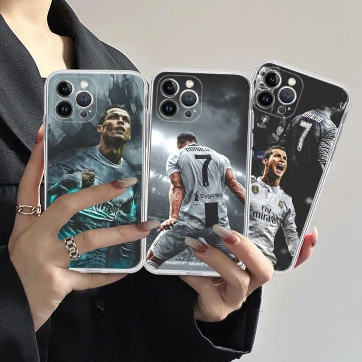 Football Superstar R-Ronaldo CR7 Phone Case Silicone Soft For Iphone 14 13 12 11 Pro Mini XS MAX 8 7 6 Plus X XS XR Cover