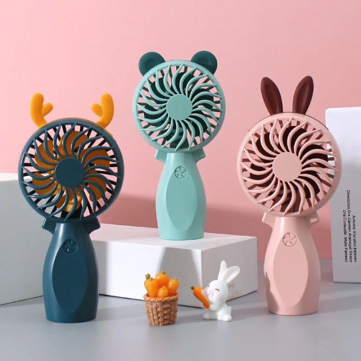 Handheld Fan Cartoon Summer Desktop Student Mini Electric Fan USB Charging Portable Mini Astro Fan
