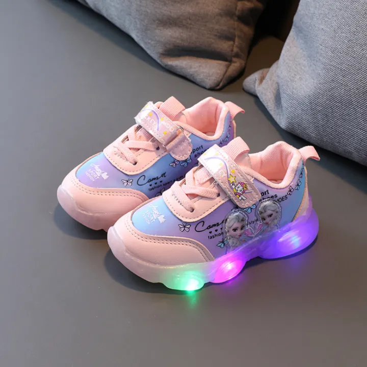 Disney%20Frozen%20Elsa%20Mesh%20Sneakers%20Kids%20Shos%20Summer%20Autumn%20Led%20Children%20Luminous%20Girls%20Light%20Baby%20Sneaker%20Sports%20Shoes%20Size%2022-31%20-%20Image%207