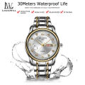 Louiswill Watch for Men - Illuminated Casual Wristwatch - Strap Colors: Golden White. 