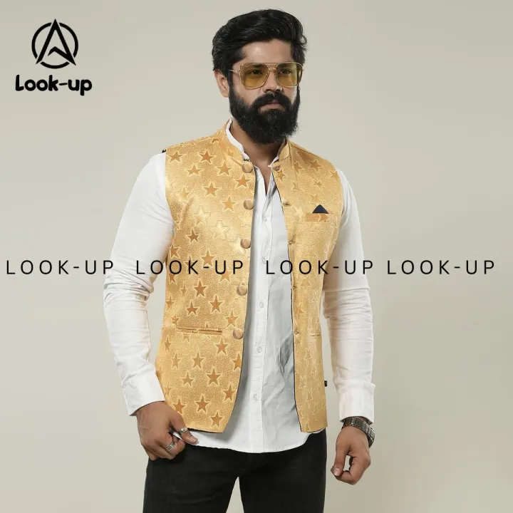Weading%20Wear%20Printed%20Poly%20Silk%20Slim%20Fit%20Mens%20Festive%20Wear%20Waistcoat%20-%20Image%202