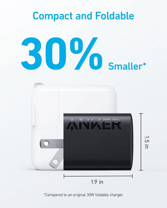 Anker%2030W%20USB-C%20Charger,%20Anker%20312%20Charger%20with%20Compact%20and%20Foldable%20Design,%20High-Speed%20Fast%20Charging%20for%20iPhone%2014/13/12%20Series,%20Samsung%20S23,%20MacBook%20Air,%20iPad%20Pro,%20&%20More%205%20ft%20USB%20C%20Cable%20Included%20-%20Image%205