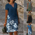 ni Dress Printed Loose-fitting Knee Length Dress. 