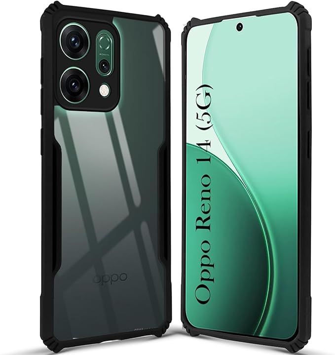 OPPO%20RENO%2014%205G%20Protective%20Black%20Border%20Crystal%20Clear%20Xundd%20Mobile%20Back%20Case%20Cover%20-%20Image%203