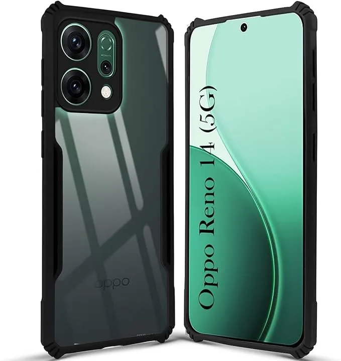 OPPO%20RENO%2014%205G%20Protective%20Black%20Border%20Crystal%20Clear%20Xundd%20Mobile%20Back%20Case%20Cover%20-%20Image%203