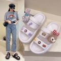 Disney StellaLou Creative Platform Shoes Soft Thick Bottoms Outdoor Slippers Women Fashion Korean Luxury Sandals Y2k Flat Shoes. 