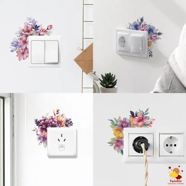 Waterproof%20Floral%20Switch%20Sticker%20for%20Wall%20Decoration%20-%20Image%202