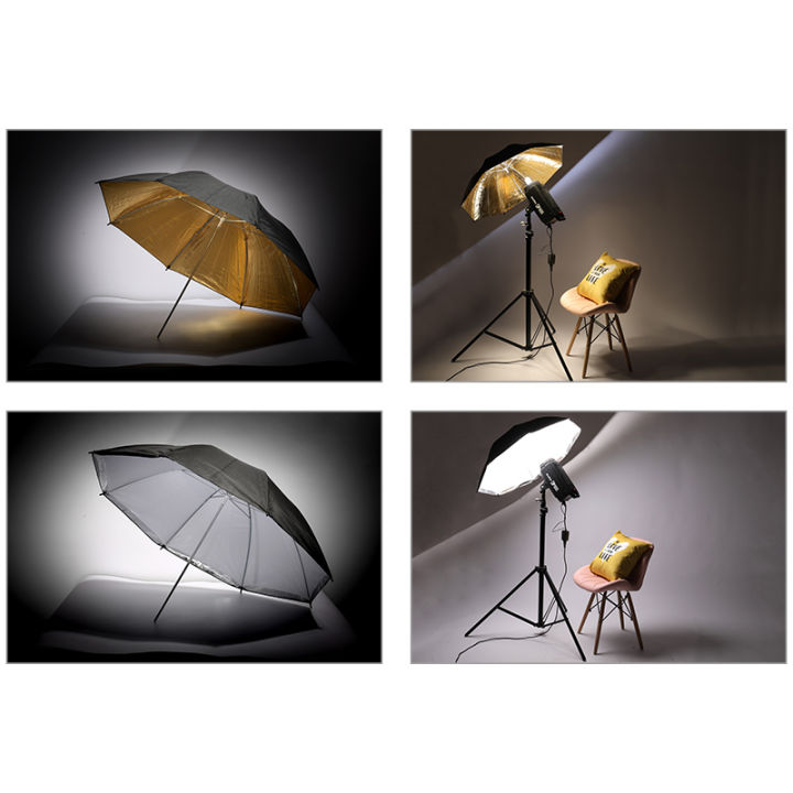 Photo%20Studio%20Umbrella%20Set%2033%20'%2084%20cm%20White%20Soft%20Light%20Umbrella%20+%20Dual-use%20Reflective%20Umbrella%204%20Pieces%20Photography%20Accessories%20Moonlight%20Shines%20-%20Image%203