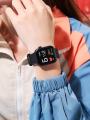 LED Digital Fashionable Luxury Silicone Band Sports Colourful Belt Watch  for Women. 