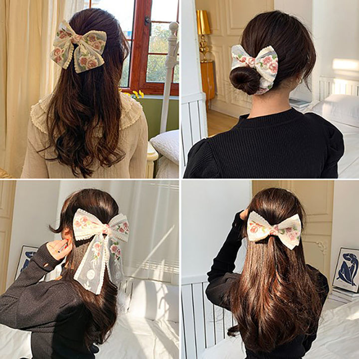 Embroidery%20Hair%20Bows%20Lace%20Big%20Bows%20Hairclip%20Women%20Elegant%20Spring%20Clip%20Spring%20WANNA%20-%20Image%202