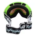 OUTERDO Ski Goggles Snowboard Skate Goggles Snowmobile UV Proof Anti-fog Double Lens Wide Vision Green(null). 