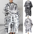 Black White Hairdressing Cape Professional Hair-Cut Barber Cloth Wrap Protect Gown Apron Waterproof Cutting Gown Hair Cloth Wrap. 